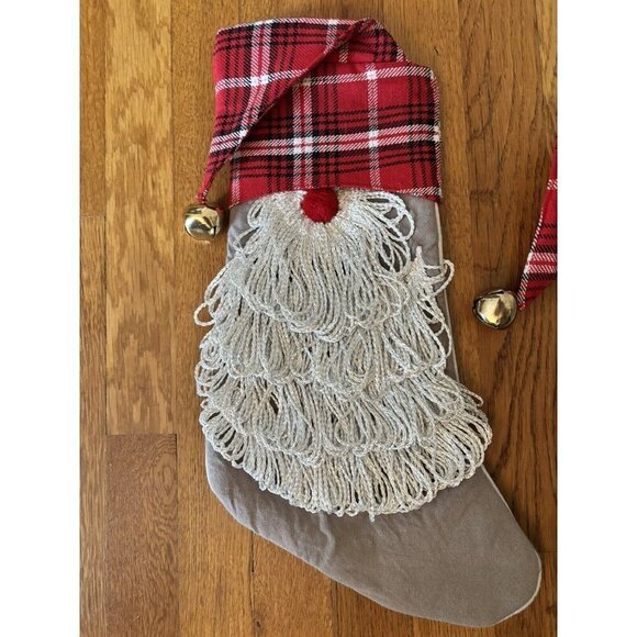 Lot of 2 Max Studio Home Christmas Gnome Stockings 17” - Picture 2 of 6